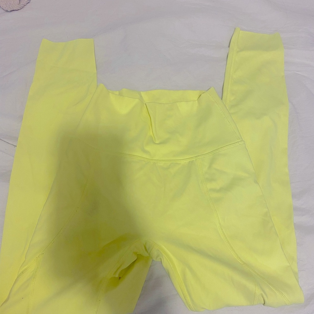 Neon yellow aerie leggings